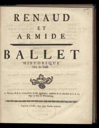 Renaud et Armide : ballet historique ; tiré du Tasse