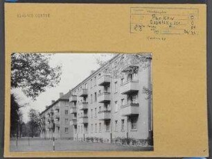 Wohnkomplex. Berlin, Pankow, Ossietzkystraße (vor 1948 Schloßstraße)
