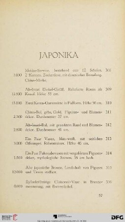 Japonika (Nr. 308-366)