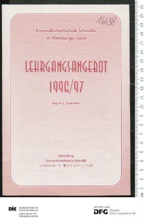 Programm Jahr 1996/1997