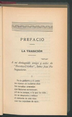 Prefacio - La tradición