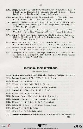 Deutsche Reichsmünzen (Nr. 2013-2067)