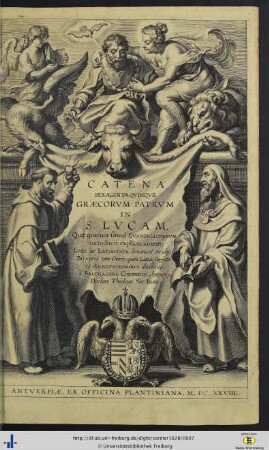 Catena sexaginta qvinqve Graecorvm patrvm in s. Lvcam : quae quatuor simul Evangelistarum introducit explicationem; luce ac Latinitate donata, et ex aliis patribus tam Graecis quam Latinis suppleta et annotationibus illustrata