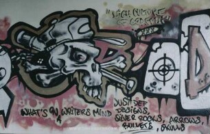 "HiGH CULTURE oF GRAFFiti" | XXX | JUST DEF DESiGNS, SiLVER ROCKS, ARROWS, BULLETS, SKULLS | WHAT's ON A WRiTERS MIND