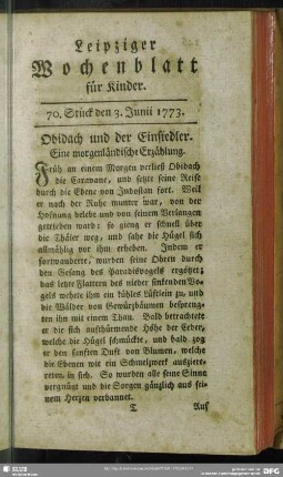 70. Stück den 3. Junii 1773
