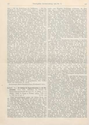 431-433 [Rezension] Kalkoff, Paul, Die Anfänge der Gegenreformation in den Niederlanden. Zwei Teile