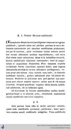 Hernia umbilicalis infantum.