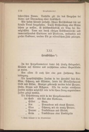 XXI. Heraldisches.