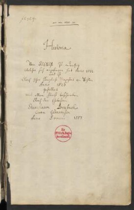 Historia vom Aufruhr zu Danzig und wie er 1526 gestillet
