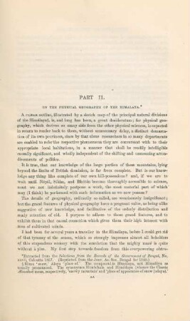 On the physical geography of the Himalaya