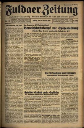 Ausgabe vom Freitag, den 13. August 1937.