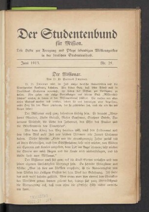 Juni 1913. Nr. 25