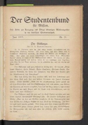 Juni 1913. Nr. 25