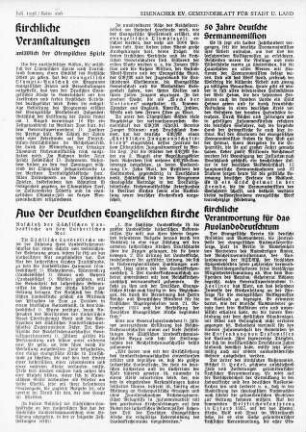 Kirchliche Verantwortung für das Auslandsdeutschtum