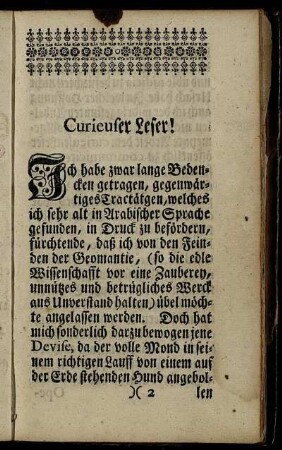 Curieuser Leser!