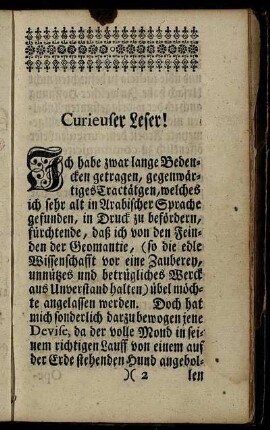 Curieuser Leser!