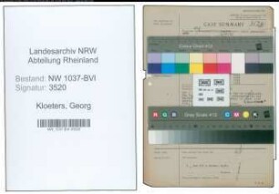 Entnazifizierung Georg Kloeters , geb. 26.03.1896 (Buerogehilfe)