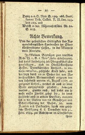 Achte Bemerkung.