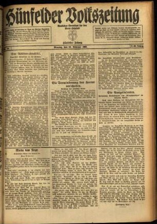 Ausgabe vom Montag, den 23. Februar 1920.
