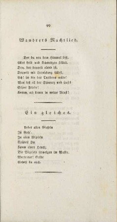 Wandrers Nachtlied.