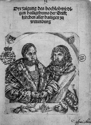 Titelblatt (Doppelbildnis Friedrich der Weise und Johann der Beständige)