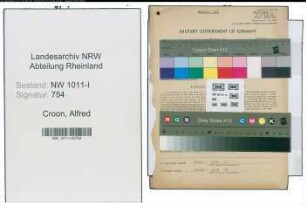 Entnazifizierung Alfred Croon , geb. 04.07.1873 (Fabrikant)