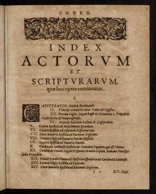 Index Actorum [...]