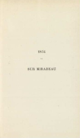 1834. Sur Mirabeau