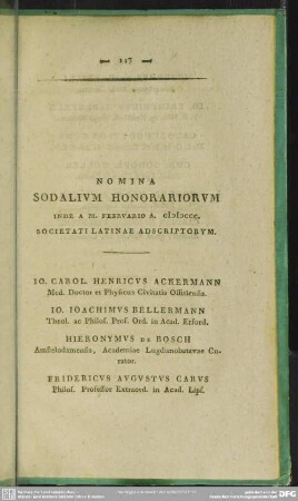 Nomina Sodalium Honorariorum