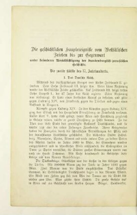 Die zweite Hälfte des 17. Jahrhunderts