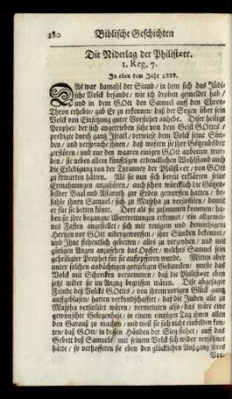 Die Niderlag der Philistaeer. 1. Reg. 7.