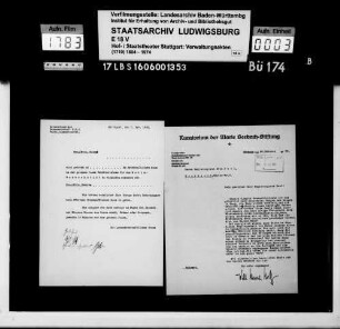 Unterstützung der Marie-Seebach-Stiftung, Weimar
