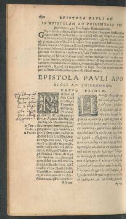 In Epistolam Ad Philemonem Argumentum ...