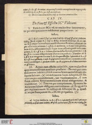 Cap. IV: De Fine & Effectu SCti Velleiani