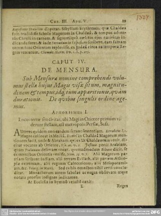 Caput IV. De Mensura
