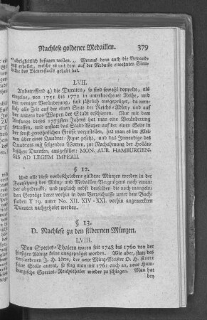 D. Nachlese zu den silbernen Münzen.