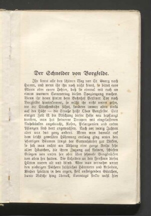 Der Schneider von Borgfelde