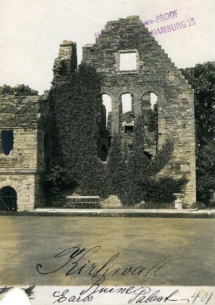 Kirkwall, Schottland. Ruine des Palastes von Earl II. Patrick Stewart (begonnen 1607), Giebelfront