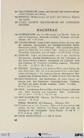 Nachtrag (Nr. 598-606)