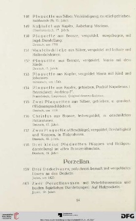 Porzellan (Nr. 159-179)