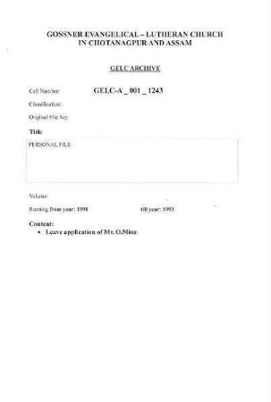 PERSONAL FILE
