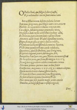 In Triumphalem Principis Ac Domini D. Ernesti inaugurationem Carmen Heroicum