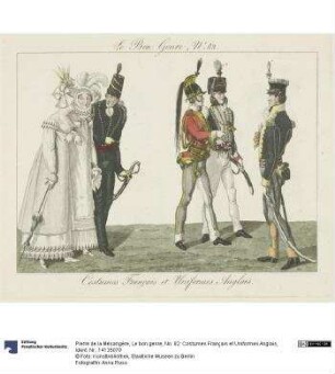Le bon genre, No. 82: Costumes Français et Uniformes Anglais