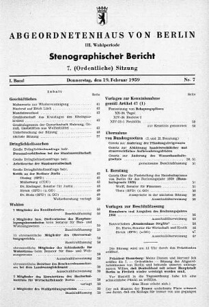 Nr. 7, 19. Februar 1959