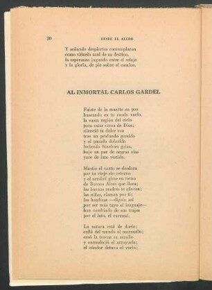 Al inmortal Carlos Gardel