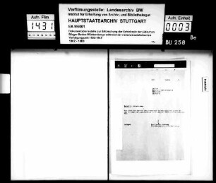 Oberrat der Israeliten Badens Schriftwechsel 1942 - 1943