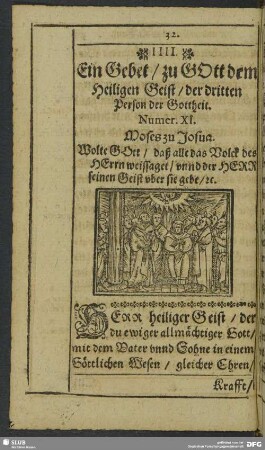 IIII. Ein Gebet, zu Gott dem Heiligen Geist, der dritten Person der Gottheit