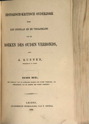 Historisch-kritisch onderzoek naar het ontstaan en de verzameling van de boeken des Ouden Verbonds, 3. Het ontstaan van de poëtische boeken des Ouden Verbonds. De veameling van de boeken des Ouden Verbonds