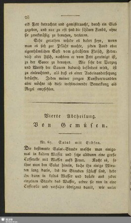 Vierte Abtheilung. Von Gemüsen