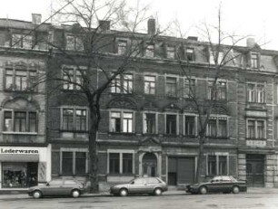 Dresden-Pieschen, Torgauer Straße 54. Wohnhaus mit Ladeneinbau (um 1900). Straßenfront